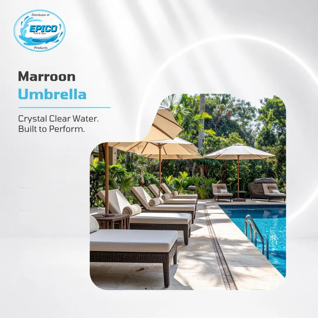 Pool Maroon Umbrella
